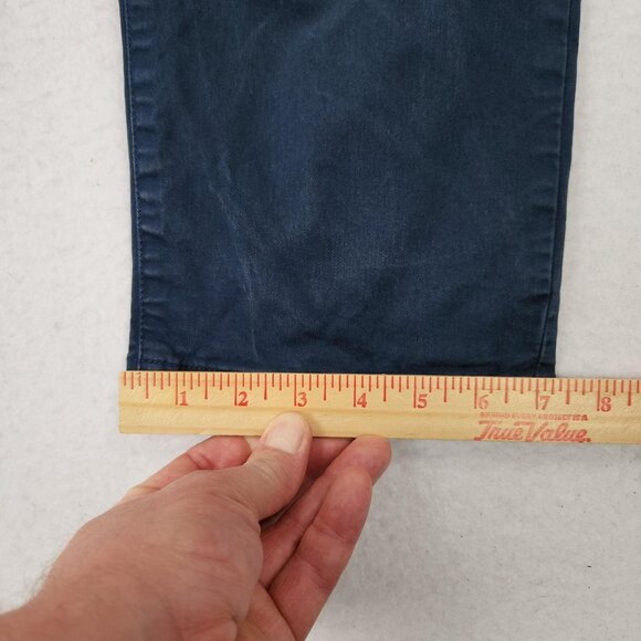 Flint and Tinder Pants Mens 34x32 Faded Blue Tapered Fit Stretch Chino 5 Pocket - Picture 6 of 13